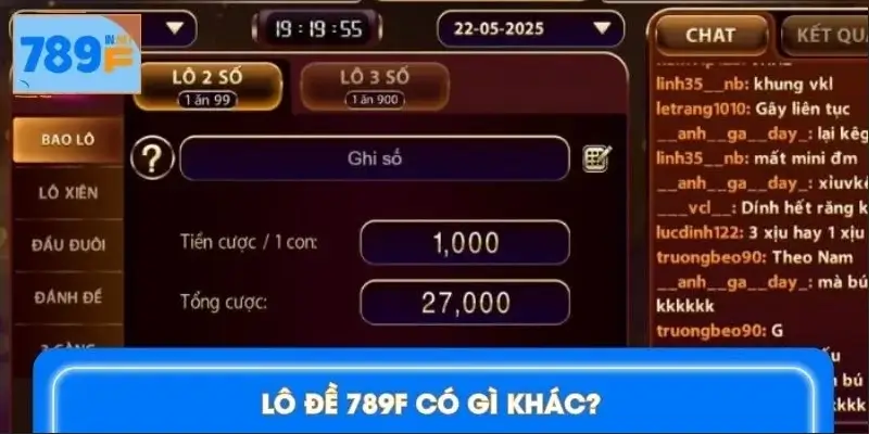 Bộ môn lô đề tại 789F nổi bật hơn cả